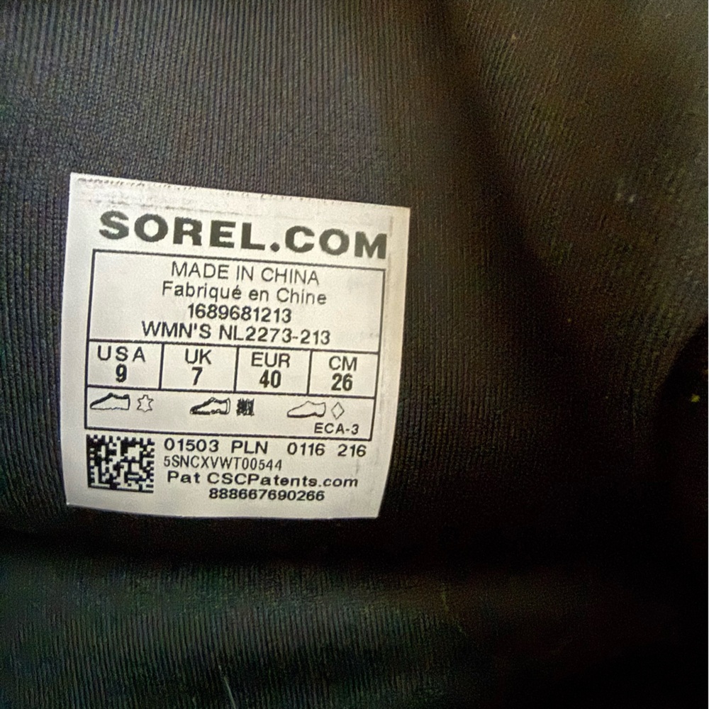 Sorel Women’s Conquest Carly II Waterproof Riding Snow Boots Size 9 Brown/Green - Picture 8 of 8
